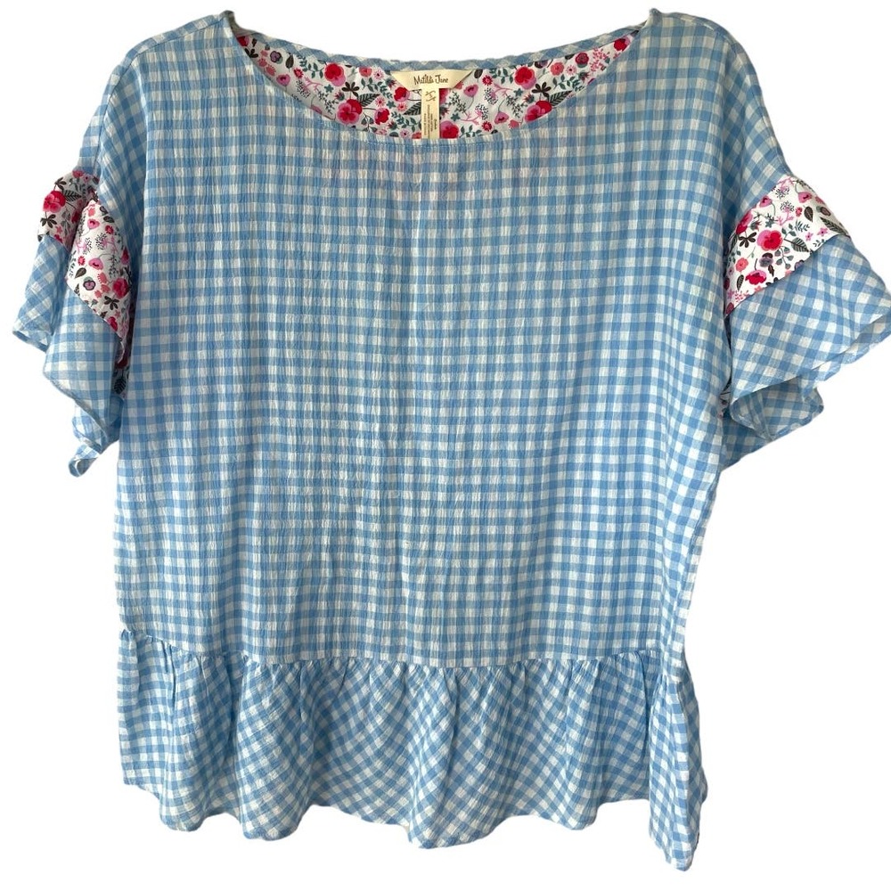 Matilda Jane Size S Gingham Floral top